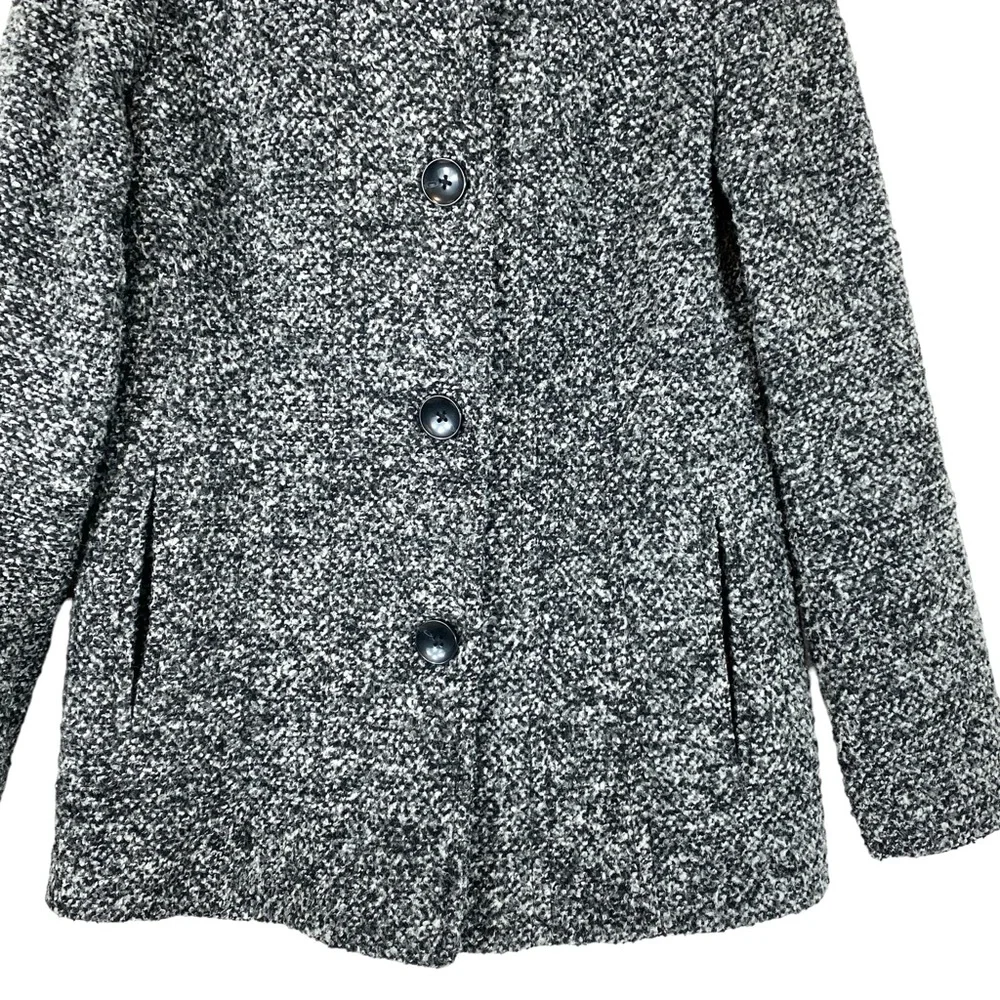 London Fog Blended Wool Coat Black and White size Small - Picture 6 of 9